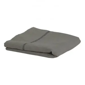 Emilie Linen Flat Sheet, King, Fog by Provencal Treasures, a Bedding for sale on Style Sourcebook