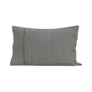 Emilie Linen Pillowcase, Set of 2, Fog by Provencal Treasures, a Bedding for sale on Style Sourcebook
