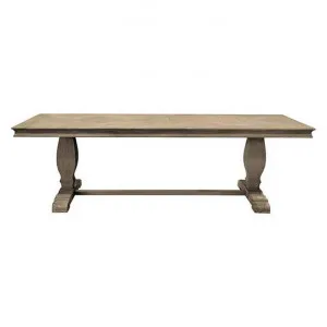 Lewis Oak Timber Pedestal Dining Table, 260cm by Provencal Treasures, a Dining Tables for sale on Style Sourcebook