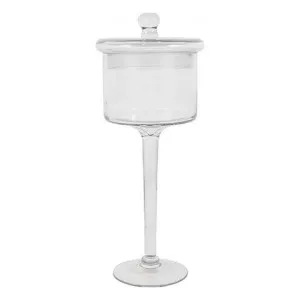 Sonora Glass Goblet with Lid, Large by Provencal Treasures, a Vases & Jars for sale on Style Sourcebook