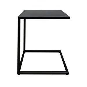 Lastrup Iron C-shape Side Table, Black by Provencal Treasures, a Side Table for sale on Style Sourcebook