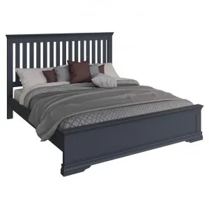 Durham Wooden Bed, King, Midnight Grey by Krendler Furniture, a Beds & Bed Frames for sale on Style Sourcebook