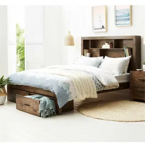 Grampian Pine Timber Bookcase Bed with End Drawer, Single by Glano, a Beds & Bed Frames for sale on Style Sourcebook