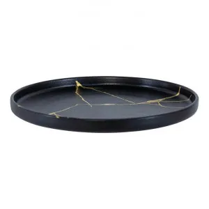 Lydia Porcelain Entree Plate, Black by Affinity Furniture, a Plates for sale on Style Sourcebook