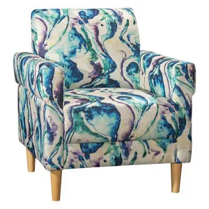 Fillmore Velvet Fabric Accent Armchair, Sapphire Coast by Brighton Home, a Chairs for sale on Style Sourcebook