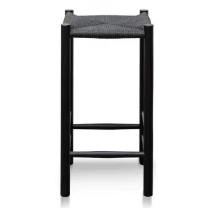 Boyal Oak Timber Counter Stool, Black by Conception Living, a Bar Stools for sale on Style Sourcebook