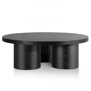 Levante Wooden Round Coffee Table, 100cm, Black by Conception Living, a Coffee Table for sale on Style Sourcebook