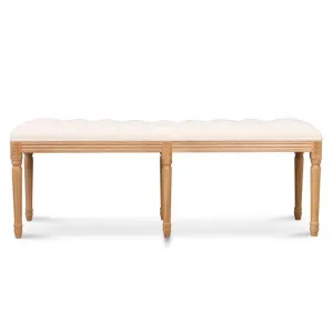 Avene Linen & Oak Timber Bench, 130cm by Conception Living, a Benches for sale on Style Sourcebook