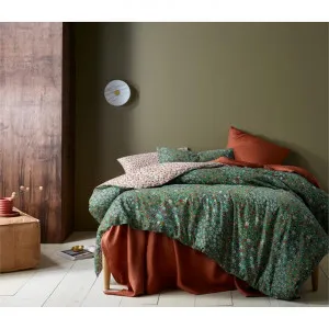Accessorize Lisa Washed Cotton Quilt Cover Set, Queen, Green by Accessorize Bedroom Collection, a Bedding for sale on Style Sourcebook