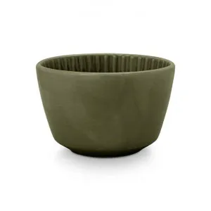 VTWonen Relievo Porcelain High Bowl, Set of 4, Dark Green by vtwonen, a Bowls for sale on Style Sourcebook