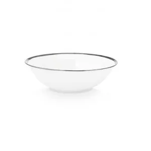 VTWonen Michallon Rim Porcelain Round Bowl, 18cm, White / Silver by vtwonen, a Bowls for sale on Style Sourcebook