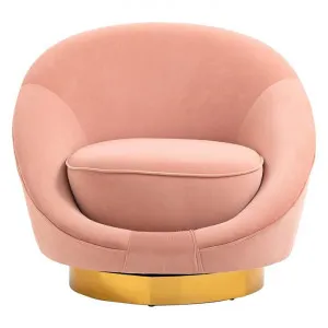 Blaire Velvet Fabric Accent Chair, Blush by Blissful Nest, a Chairs for sale on Style Sourcebook