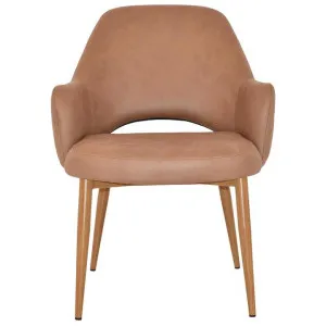 Albury Commercial Grade Pelle / Benito Fabric Tub Chair, Metal Leg, Tan / Light Oak by Eagle Furn, a Chairs for sale on Style Sourcebook
