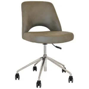 Albury Commercial Grade Pelle / Benito Fabric Gas Lift Office Chair, V2, Sage / Silver by Eagle Furn, a Chairs for sale on Style Sourcebook