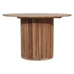 Leste Teak Timber Round Dining Table, 120cm, Natural by Ambience Interiors, a Dining Tables for sale on Style Sourcebook