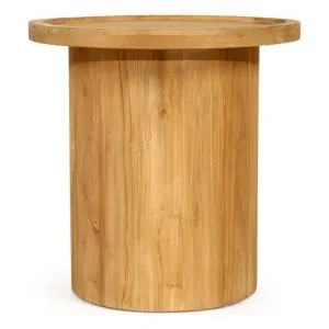 Asashi Teak Timber Round Side Table by Ambience Interiors, a Side Table for sale on Style Sourcebook
