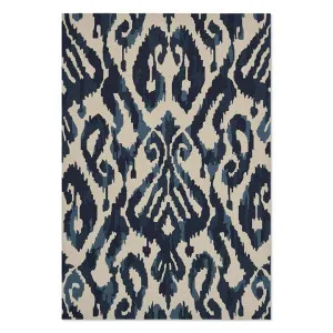 Sanderson Kasuri Indoor / Outdoor Designer Rug, 280x200cm, Indigo by Sanderson, a Outdoor Rugs for sale on Style Sourcebook