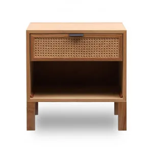 Junta Messmate Timber & Rattan Bedside Table, Natural by Everblooming, a Bedside Tables for sale on Style Sourcebook