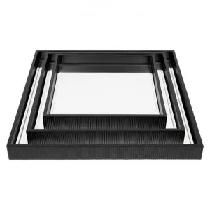 Miles 3 Piece Mirrored Tray Set by Cozy Lighting & Living, a Trays for sale on Style Sourcebook
