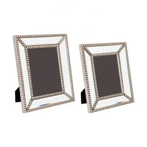 Zeta 2 Piece Mirror Photo Frame Set, 5x7" & 6x8" by Cozy Lighting & Living, a Photo Frames for sale on Style Sourcebook
