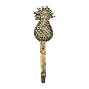 Kandos Brass Wall Hook, Pineapple, Antique Brass by Florabelle, a Wall Shelves & Hooks for sale on Style Sourcebook
