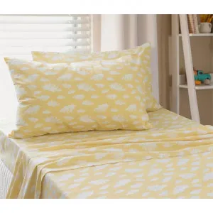 Jelly Bean Kids Clouds Sheet Set, Double, Yellow by Jelly Bean Kids, a Bedding for sale on Style Sourcebook