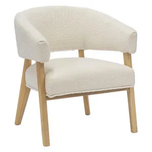 Amalfi Olsen Boucle Fabric & Timber Armchair by Amalfi, a Chairs for sale on Style Sourcebook