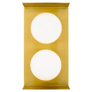 Olio Metal & Glass Wall Light, 2 Light, Antique Gold by Telbix, a Wall Lighting for sale on Style Sourcebook