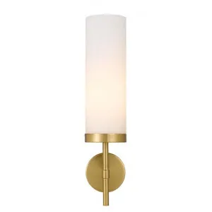 Garot Metal & Glass Wall Light, Antique Gold / Opal by Telbix, a Wall Lighting for sale on Style Sourcebook