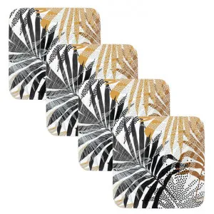 Autumn Fronds 4 Piece Square Cork Coaster Set by NF Living, a Tableware for sale on Style Sourcebook