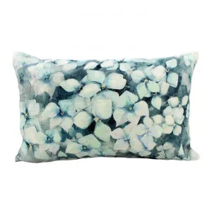 Hydrangea Petal Linen Blend Lumbar Cushion by NF Living, a Cushions, Decorative Pillows for sale on Style Sourcebook
