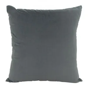 Aria Feather Filled Velvet Euro Cushion, Grey by NF Living, a Cushions, Decorative Pillows for sale on Style Sourcebook