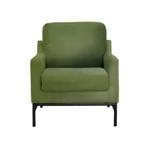 Noraville Velvet Fabric Accent Armchair, Olive by Dodicci, a Chairs for sale on Style Sourcebook