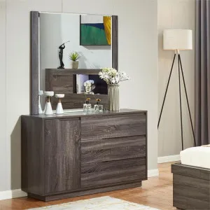 Boston Modern 1 Door 3 Drawer Dresser with Mirror by OZWorld, a Dressers & Chests of Drawers for sale on Style Sourcebook