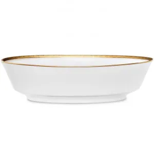 Noritake Charlotta Gold Microwave Safe Fine Porcelain Oval Serving Bowl by Noritake, a Bowls for sale on Style Sourcebook
