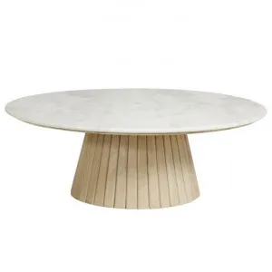 Melrose Marble Top Round Coffee Table, 102cm by Canvas Sasson, a Coffee Table for sale on Style Sourcebook