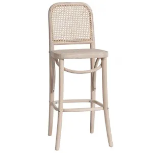 Selby Oak Timber & Rattan Counter / Bar Stool, White Wash by Canvas Sasson, a Bar Stools for sale on Style Sourcebook