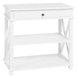 Manto Timber Bedside Table, Large, White by Canvas Sasson, a Bedside Tables for sale on Style Sourcebook