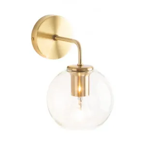 Sylvia Metal & Glass Wall Light, Brushed Brass by Mercator, a Wall Lighting for sale on Style Sourcebook