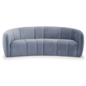 Salisbury Velvet Fabric Sofa, 3 Seater, Dust Blue by Conception Living, a Sofas for sale on Style Sourcebook