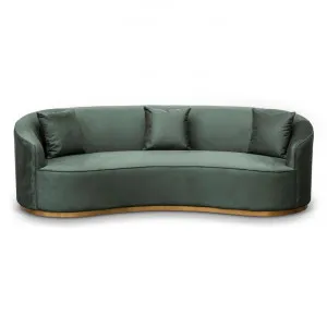 Villanova Velvet Fabric Sofa, 3 Seater, Dark Green by Conception Living, a Sofas for sale on Style Sourcebook