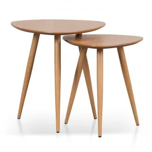 Hebel 2 Piece Wooden Nesting Side Table Set, Natural by Conception Living, a Side Table for sale on Style Sourcebook