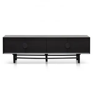 Glenorie Oak Timber 4 Door TV Unit, 180cm, Black by Conception Living, a Entertainment Units & TV Stands for sale on Style Sourcebook