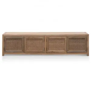 Arlington Elm Timber & Rattan 4 Door TV Unit, 200cm by Conception Living, a Entertainment Units & TV Stands for sale on Style Sourcebook