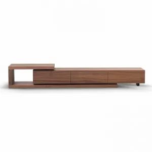 Dalvin 3 Drawer Extendable Lowline TV Unit, 240-307cm, Walnut by Conception Living, a Entertainment Units & TV Stands for sale on Style Sourcebook