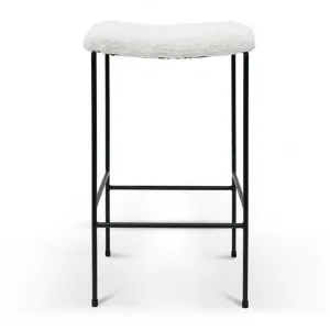 Chiana Faux Fur & Iron Counter Stool by Conception Living, a Bar Stools for sale on Style Sourcebook