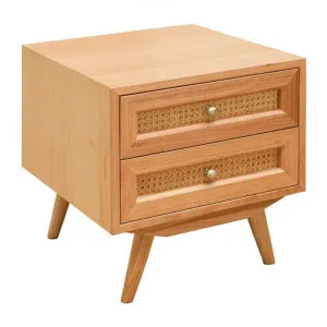 Norma Tasmanian Oak & Rattan Bedside Table by OZW Furniture, a Bedside Tables for sale on Style Sourcebook