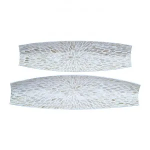 Nacre Shell Inlay 2 Piece Long Serving Tray Set by j.elliot HOME, a Trays for sale on Style Sourcebook