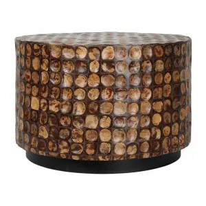 Coco Coconut Shell Inlaid Round Coffee Table, 60cm by Florabelle, a Coffee Table for sale on Style Sourcebook
