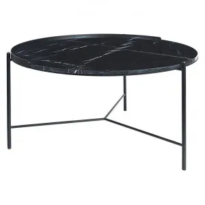 Vault Marble & Metal Round Coffee Table, 80cm by Canvas Sasson, a Coffee Table for sale on Style Sourcebook